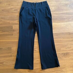 Athleta Black Ribbed Waistband Pants Size L